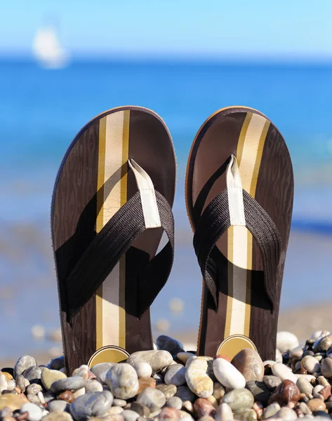 海滩拖鞋 — 图库照片