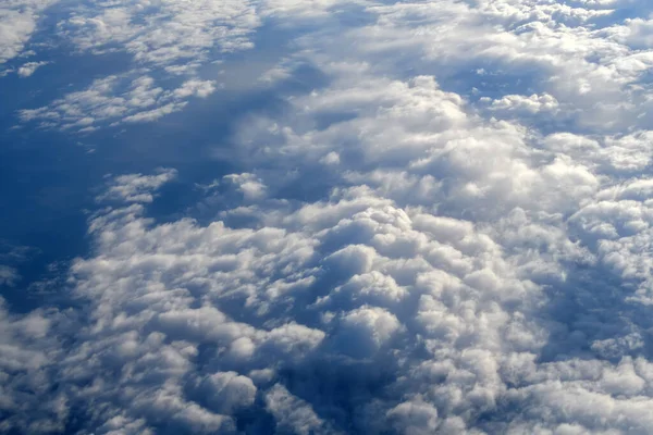 Пейзаж Кабины Самолета Небо Облаками — стоковое фото
