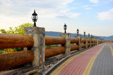 ahşap bir çit bir parçası