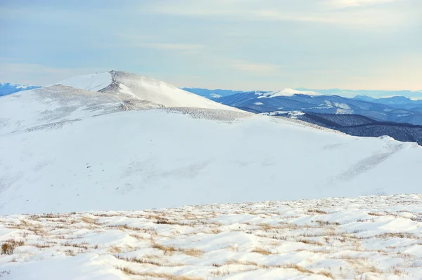 Beau paysage hivernal dans les montagnes — Photo