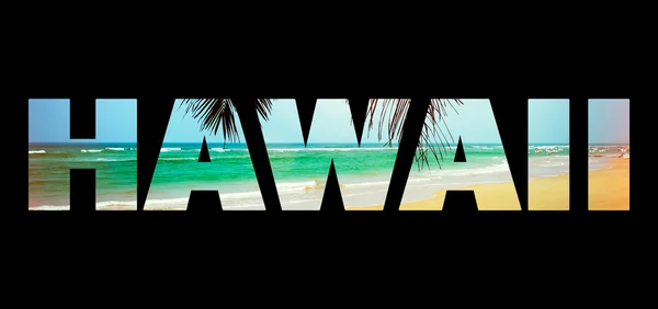 Hintergrund mit Wort "hawaii" — Stockfoto