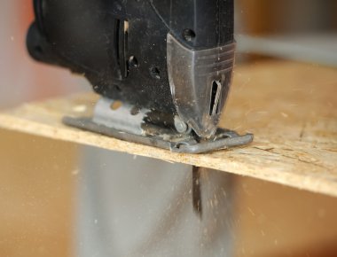 Yakın çekim siyah fretsaw 