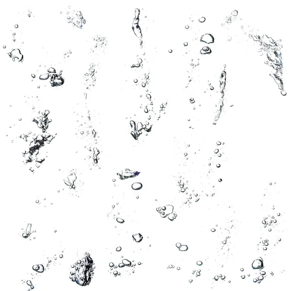 Bubbles of water over white background — Stock Photo, Image