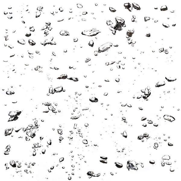 Δείγματα φυσαλίδων νερού σε λευκό φόντο. — Φωτογραφία Αρχείου