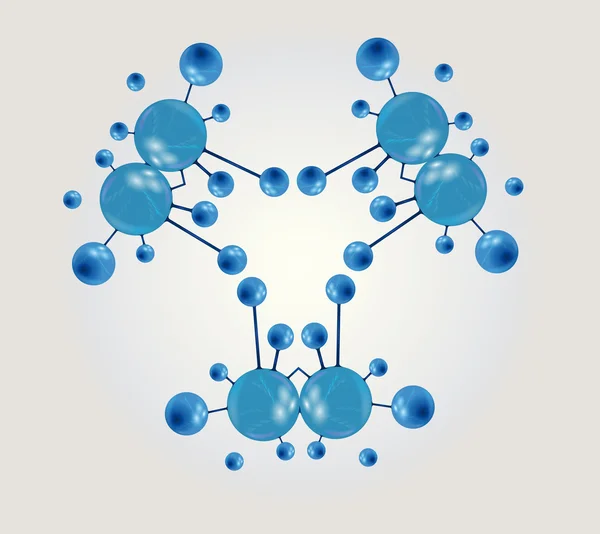 Molécula em branco — Fotografia de Stock