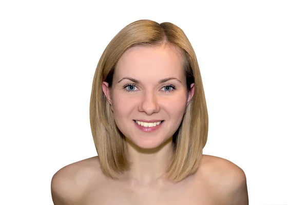 bir kadın bir gülümseme