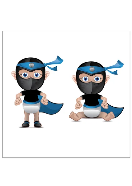 Bebé ninja — Archivo Imágenes Vectoriales