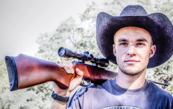 Man with Rifle — Stock Photo, Image