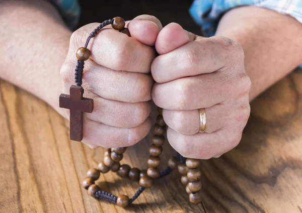 Woman with Rosary Beads — Stock Photo, Image