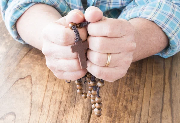 Woman with Rosary Beads — Stock Photo, Image