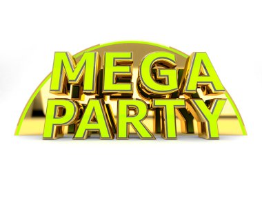 Text Mega Party clipart