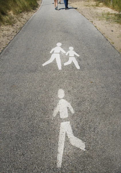 Traffic sign for pedestrian — Stock Photo, Image