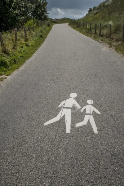 Verkeersbord voor voetgangers — Stockfoto