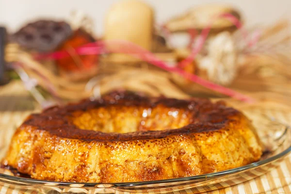 Delicioso creme de sobremesa de caramelo — Fotografia de Stock