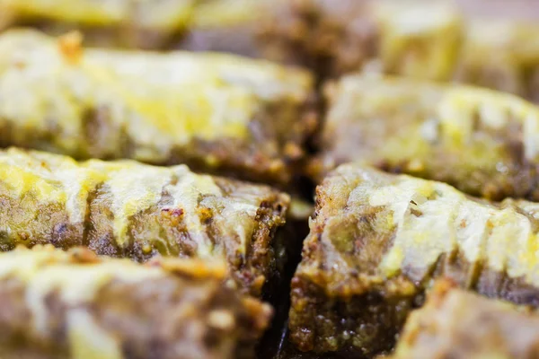 Turkish baklava,also well known in middle east, close up. — Stock Photo, Image