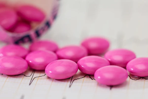 Spilled Pill Bottle. Pills Medicine — Stock Photo, Image