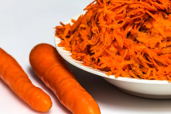 Carrot salad isolated on white background — Stock Photo, Image