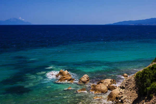 Middellandse Zee. Griekse beach van zee — Stockfoto