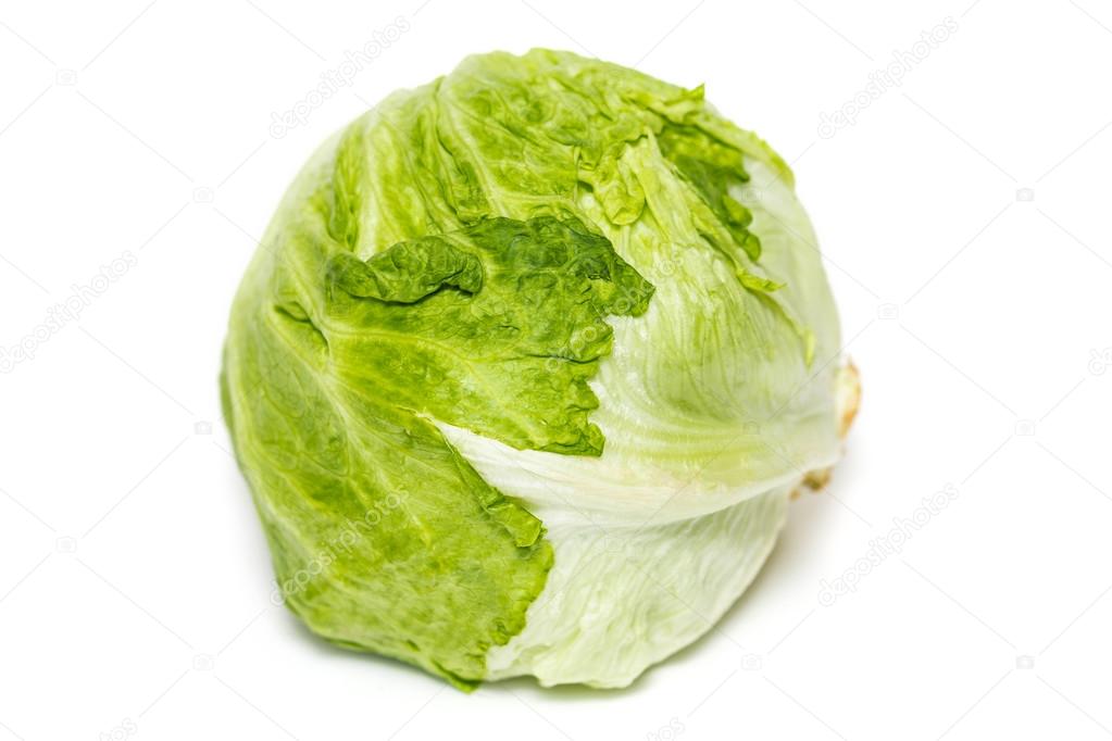 Salad iceberg. Iceberg Lettuce isolated on white