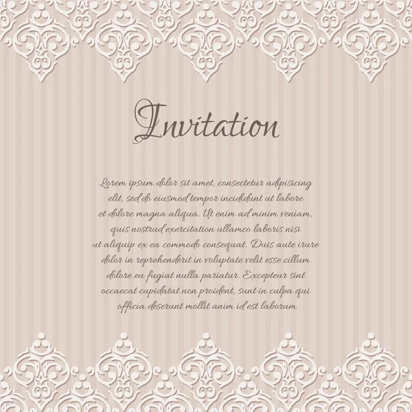 Damas invitation vierge — Image vectorielle