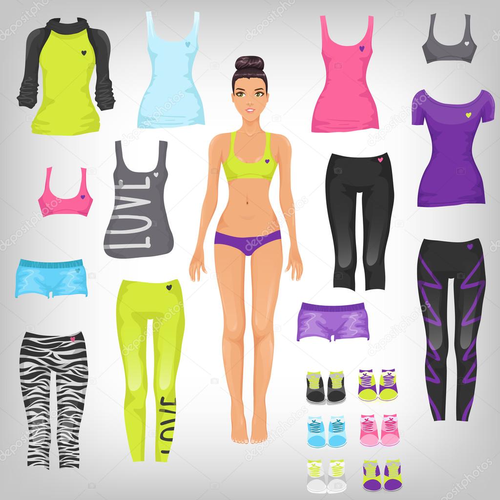 Dress up paper doll with
