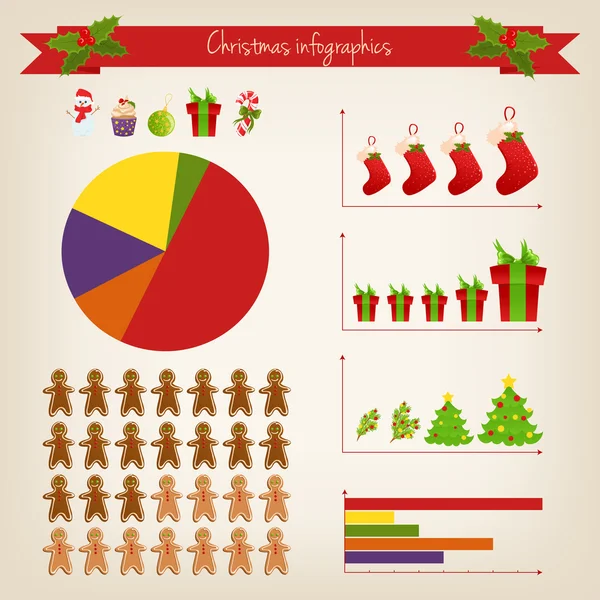 Boże Narodzenie Infografika — Wektor stockowy