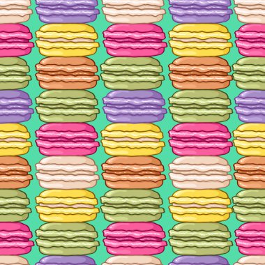 Renkli macarons desen