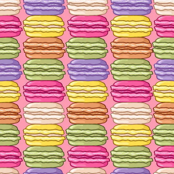 Colored macarons pattern — Stock Vector