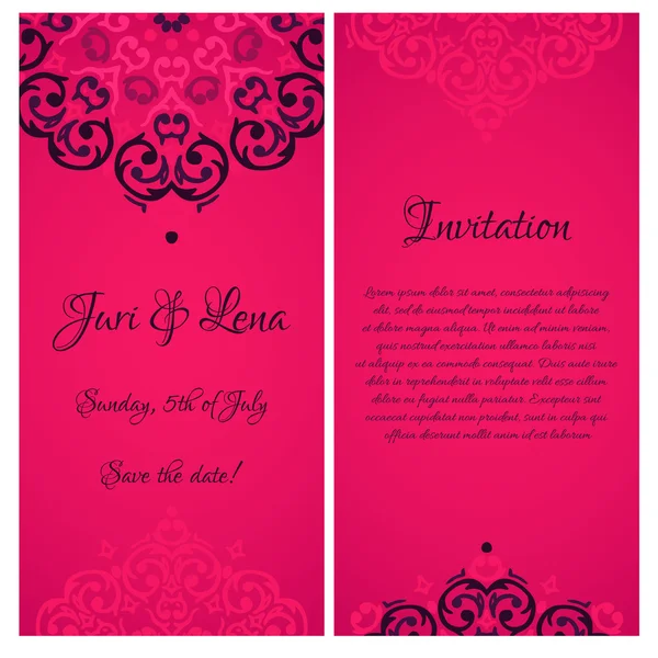 Carte d'invitation luxe — Image vectorielle