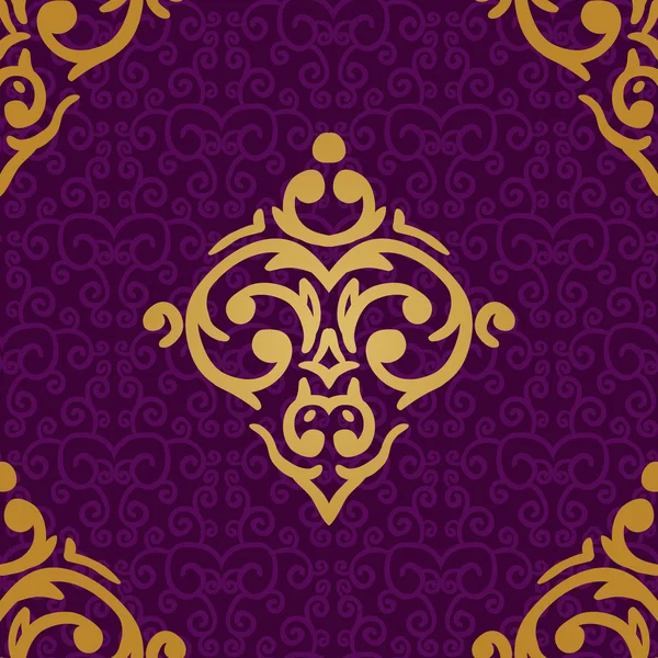 Baroque damask luxury background — Stock Vector