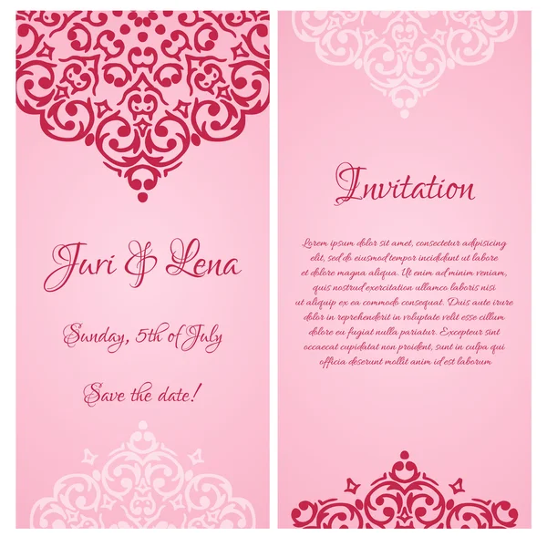 Bannières d'invitation de mariage — Image vectorielle
