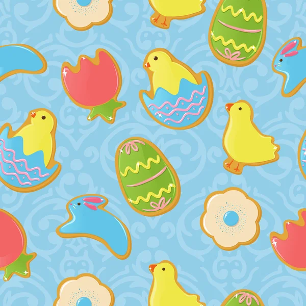 Background with Easter cookies — Stock Vector