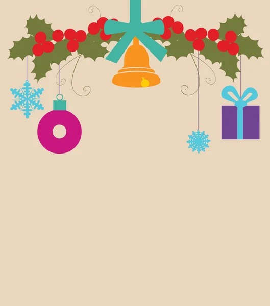 Cartão de Natal decorativo —  Vetores de Stock