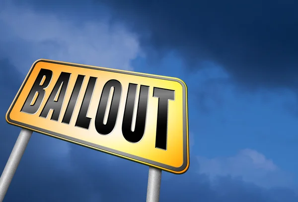 Bailout eller konkurs ekonomiska krisen — Stockfoto