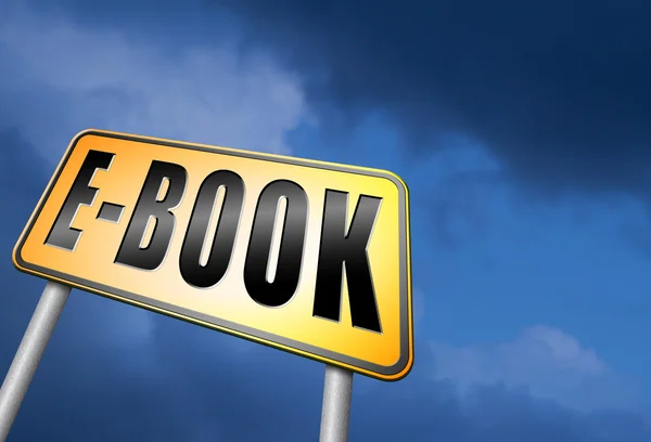 Ebook downloaden verkeersbord. — Stockfoto