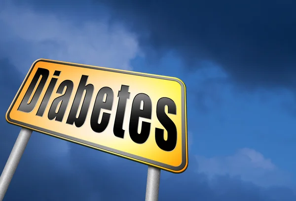 Diabetes verkeersbord — Stockfoto