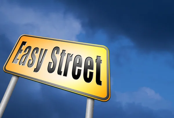 Easy street road sign — Stock Photo, Image