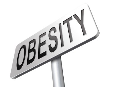 Obezite, yol işareti billboard.