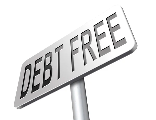 Debt free zone — Stock Photo, Image