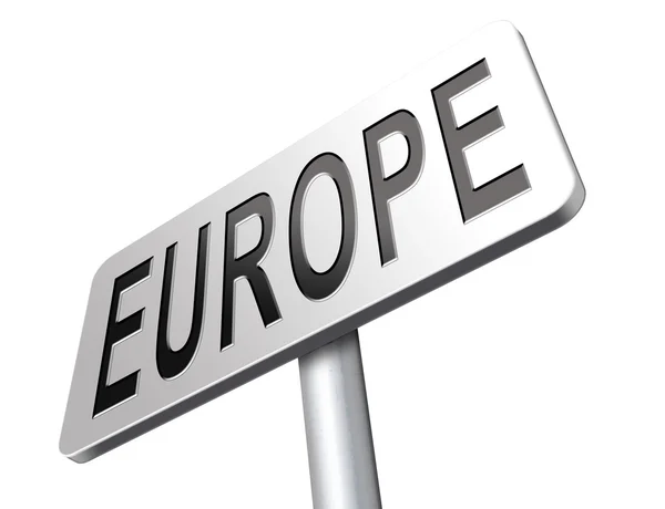 Europe indicating direction — Stock Photo, Image