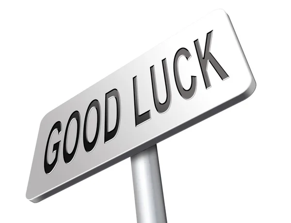 Good luck or lucky fortune sign — Stock Photo, Image