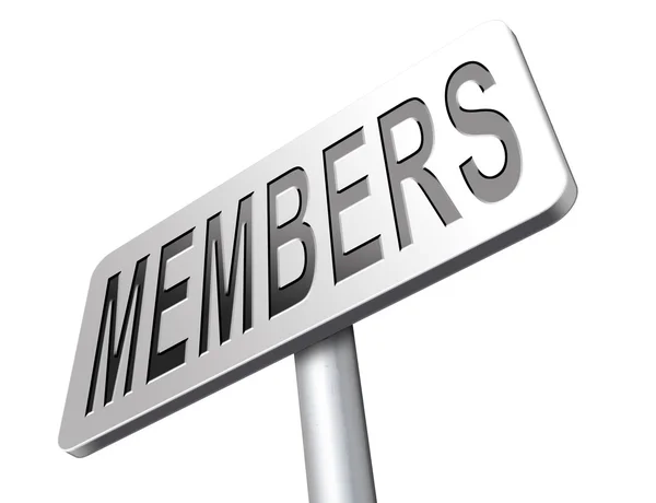 Members only membership — Stock Photo, Image