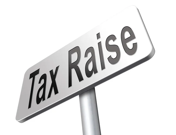 Tax raise road sign — Stock Photo, Image