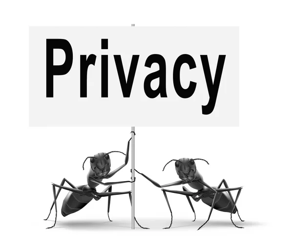 Private and personal information road sign — Stock Photo, Image