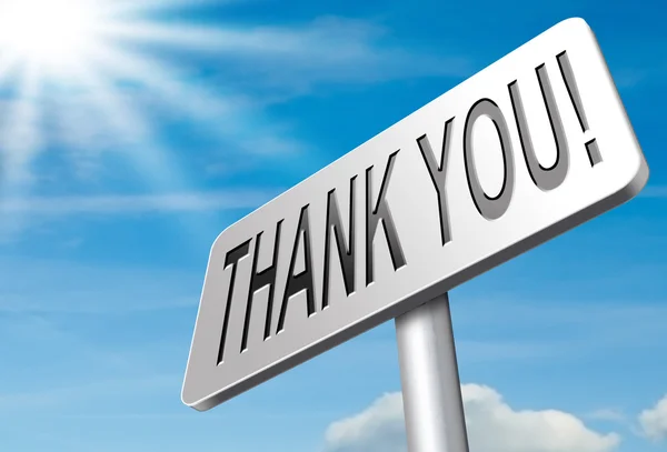 Thank you sign — Stock Photo, Image