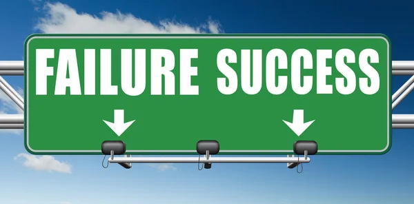 Success or failure road sign arrows — Stock Photo, Image