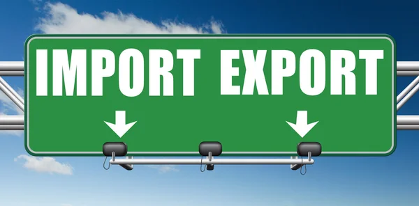 Importeren en exporteren van teken — Stockfoto