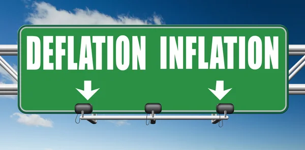 通货膨胀通货紧缩银行危机 — 图库照片