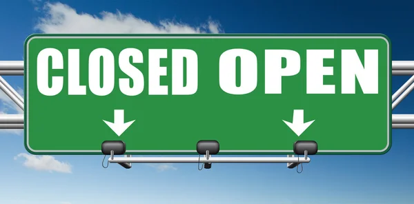 Open or close opening hours — Stock Photo, Image