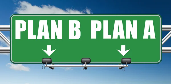 Planificar un plan b opción alternativa — Foto de Stock